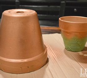 copper dipped planter pots, container gardening, crafts