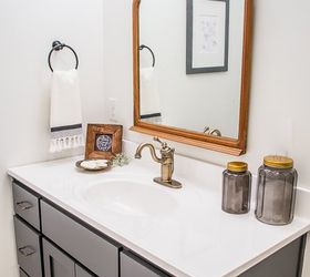 farmhouse inspired bathroom makeover, bathroom ideas, home improvement, small bathroom ideas
