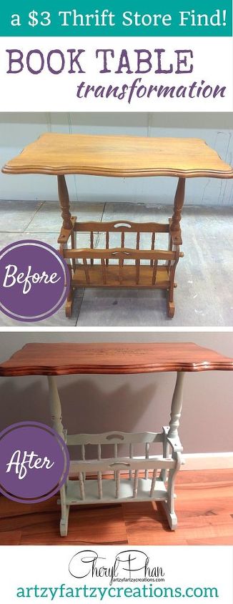 thrift store gem for 3 dollars, chalk paint, painted furniture, Before and After