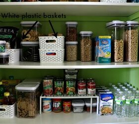 how to organize a pantry, closet, how to, organizing, White Baskets