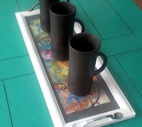 lazygirldiy picture frame tray, crafts, repurposing upcycling