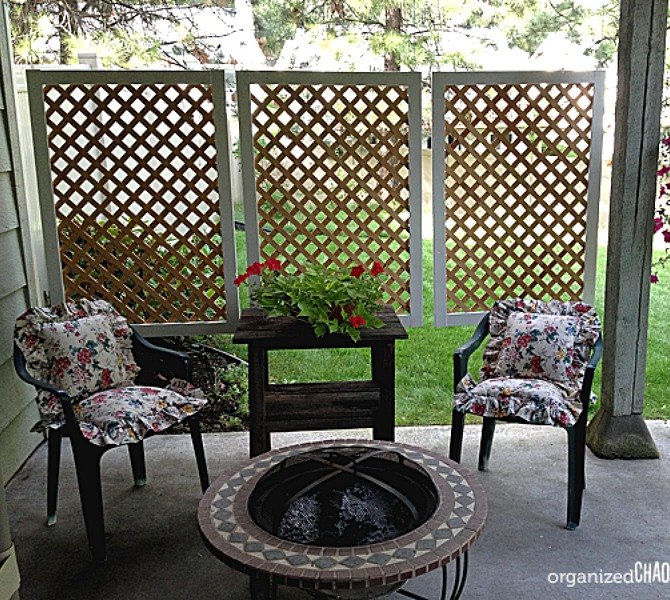 How To Make An Easy Patio Privacy Screen Step By Tutorial Organized Chaos Easy Patio Privacy Screen, How To Make A Garden Privacy Screen
