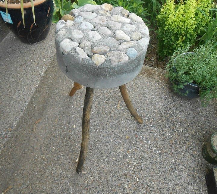 s 17 amazing garden features we ve been saving for summer, gardening, outdoor living, ponds water features, A rustic natural porch stool