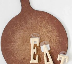 diy kitchen art made from a repurposed pizza board, crafts, repurposing upcycling, wall decor