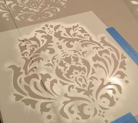 stenciled coffee table makeover, painted furniture