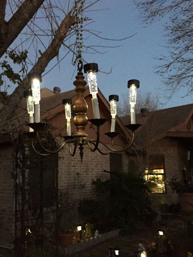 solar light chandelier, lighting, outdoor living