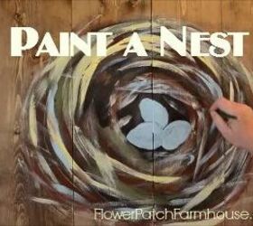 painting wall art rustic nest wood, crafts, pallet