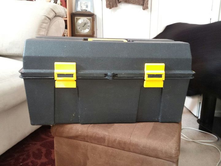 q plastic toolbox makeover, crafts, repurpose household items, repurposing upcycling