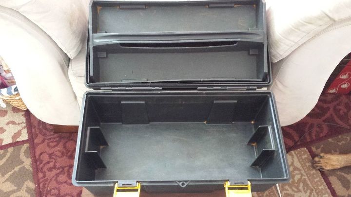 q plastic toolbox makeover, crafts, repurpose household items, repurposing upcycling