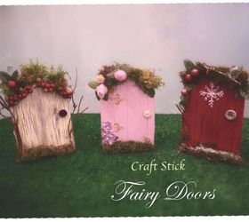 fairy garden doors easy craft stick diy, crafts, gardening