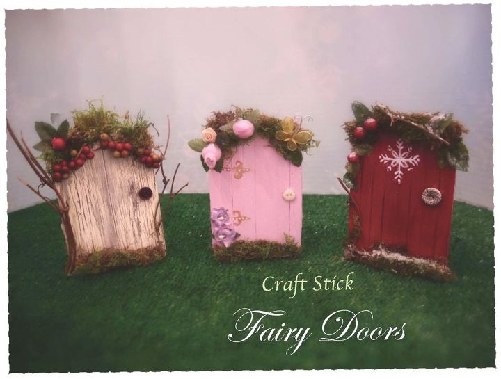 fairy garden doors easy craft stick diy, crafts, gardening