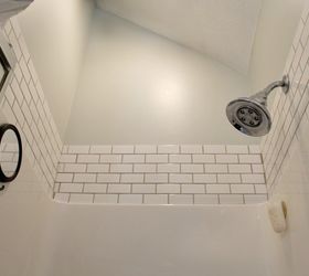solution for water damage over a shower stall, bathroom ideas, cleaning tips, home maintenance repairs