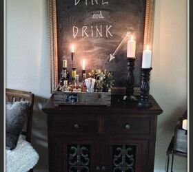 a little mini bar in an old wooden crate, repurposing upcycling