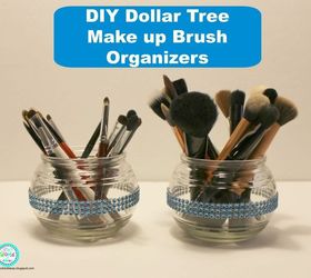 diy dollar tree makeup brush organizers, crafts, organizing