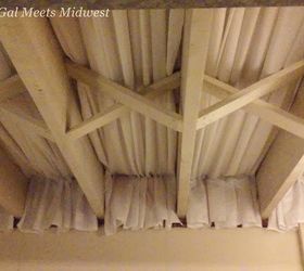 unfinished basement ceiling fabric