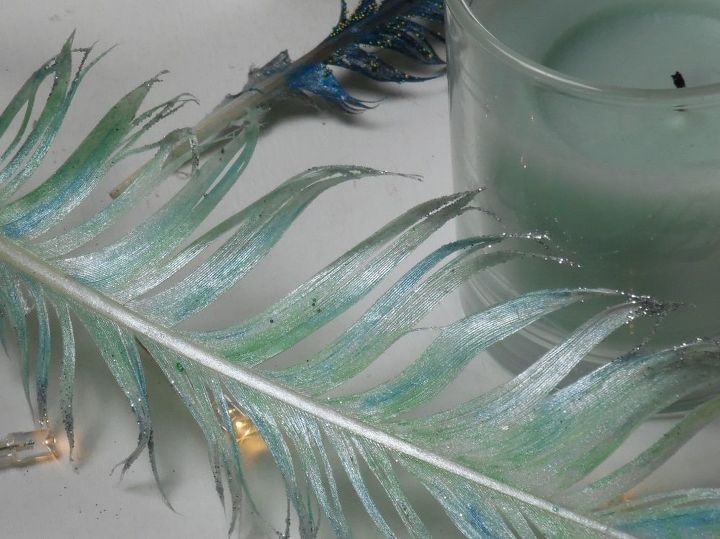 easy diy painted glitter feathers diylikeaboss, crafts