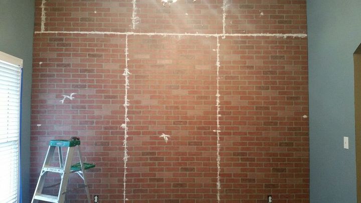 faux brick wall