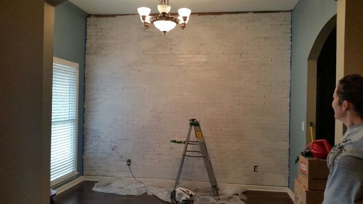faux brick wall