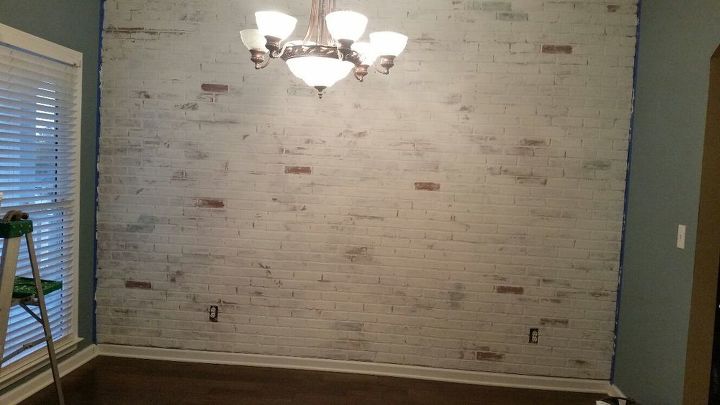 faux brick wall
