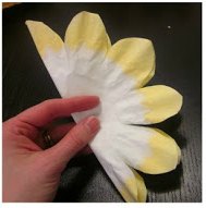 yellow coffee filter blossom wreath, crafts, repurposing upcycling, wreaths