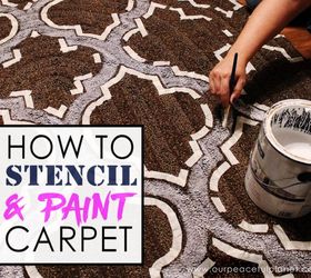 how to stencil paint carpet, crafts, how to, reupholster