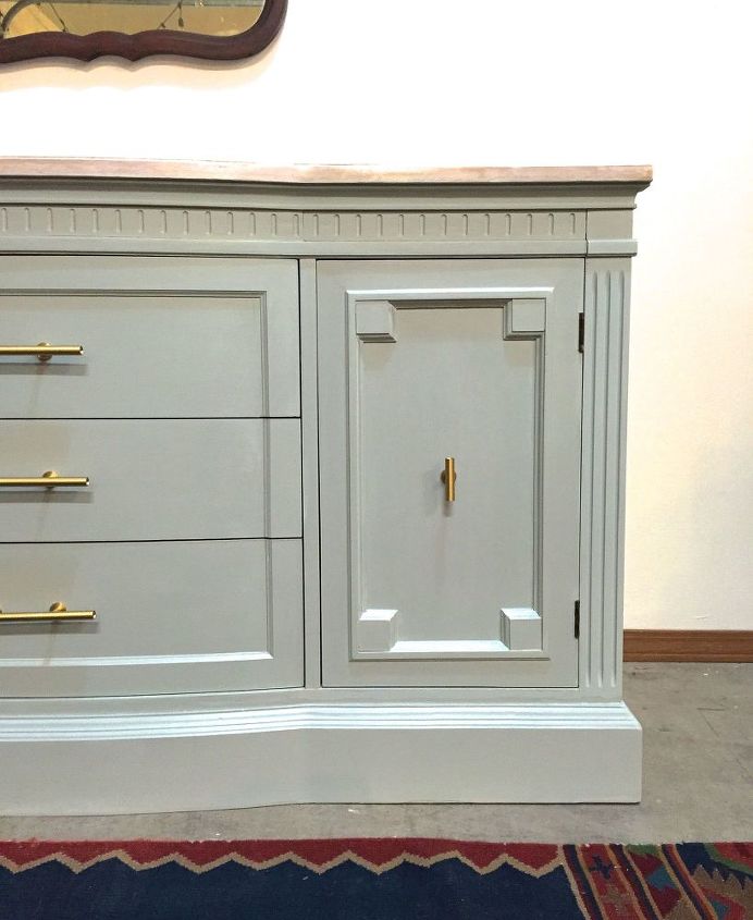 before after boring sideboard to super sophisticated sideboard, painted furniture