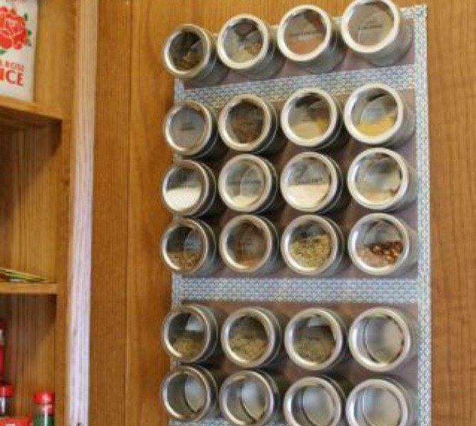 s 10 hidden spots in your kitchen you could be using for storage, kitchen design, storage ideas, Hang your spices on the wall with magnets