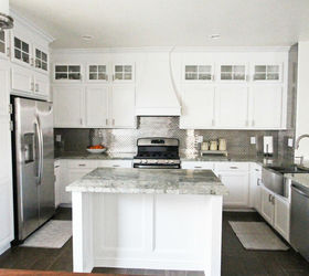 diy stacked cabinet kitchen makeover, kitchen cabinets, kitchen design