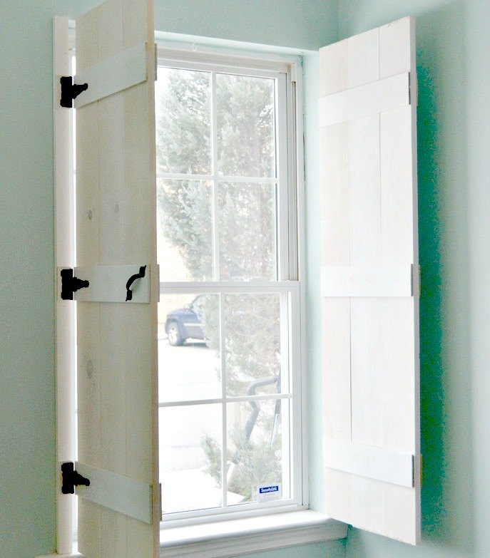 diy farmhouse style indoor shutters, diy, rustic furniture, window treatments, windows, woodworking projects