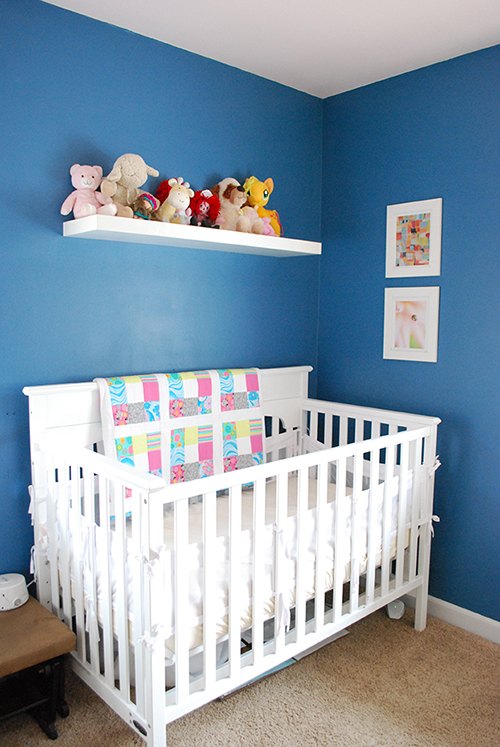 bold bright and blue a nursery makeover, bedroom ideas, painting