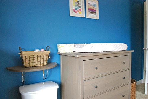 bold bright and blue a nursery makeover, bedroom ideas, painting