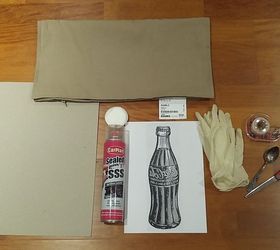 vintage coca cola transfer on the pillowcase easy and precise, crafts, how to, reupholster