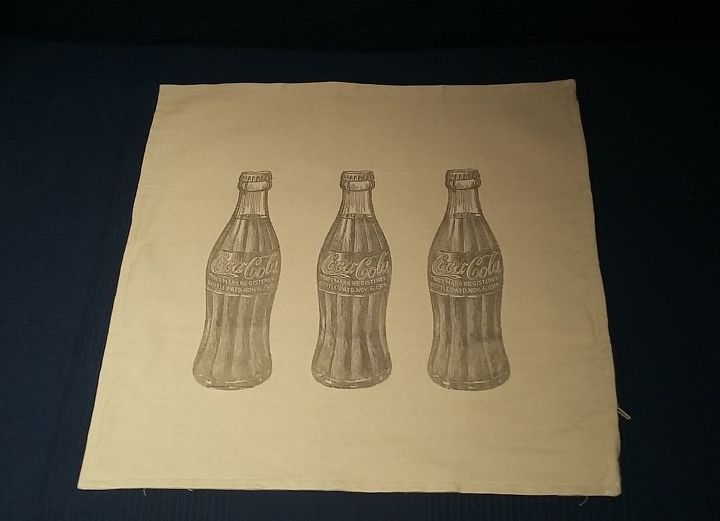 transfer vintage coca cola na fronha fcil e preciso