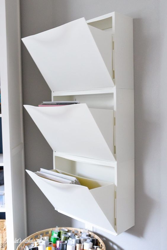 ikea hack trones shoe holder for paper storage, home office, organizing, repurposing upcycling, storage ideas