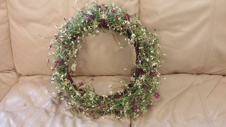 easter tweak on a garage sale find wreath, crafts, easter decorations, seasonal holiday decor, wreaths