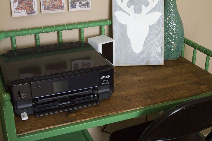 changing table converted to desk, home office, painted furniture, repurposing upcycling