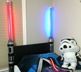 s 15 ridiculously cool uses for leftover pvc pipe, crafts, repurposing upcycling, Make a Glowing Lightsaber Headboard