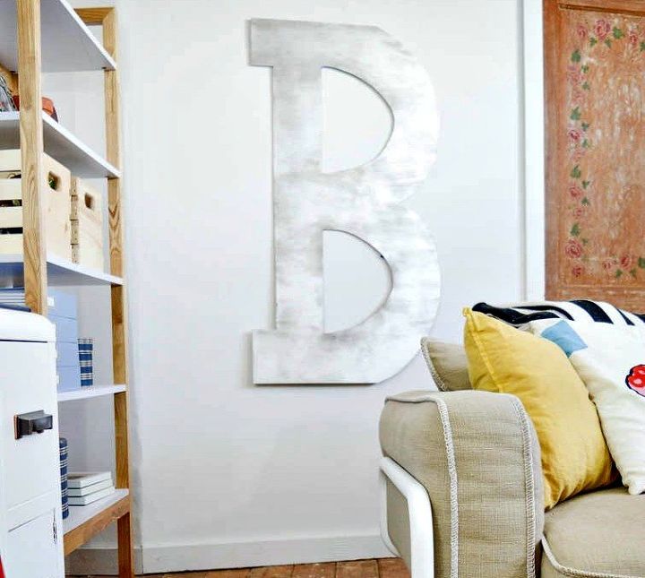 s 9 budget ways to add gleaming metallic accents, crafts, home decor, Create large scale letters with a metal look