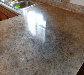 diy painted counter tops, countertops, painting, Finished counter tops
