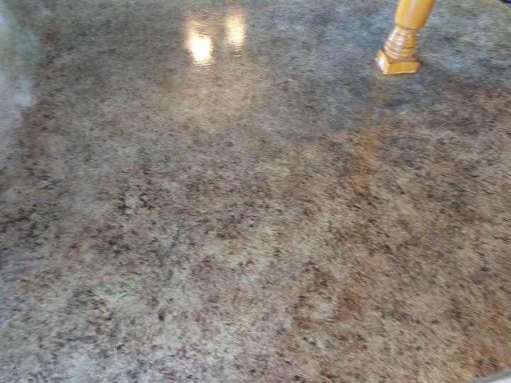diy painted counter tops, countertops, painting, Close up of colors I used