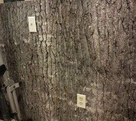 bark walls harvesting poplar bark, diy, repurposing upcycling, wall decor