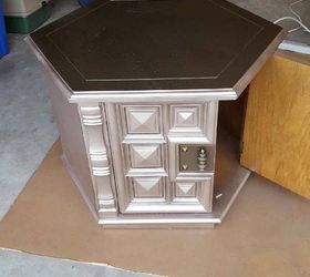 1960s Octagon End Table Makeover Pet Bed In Process Hometalk