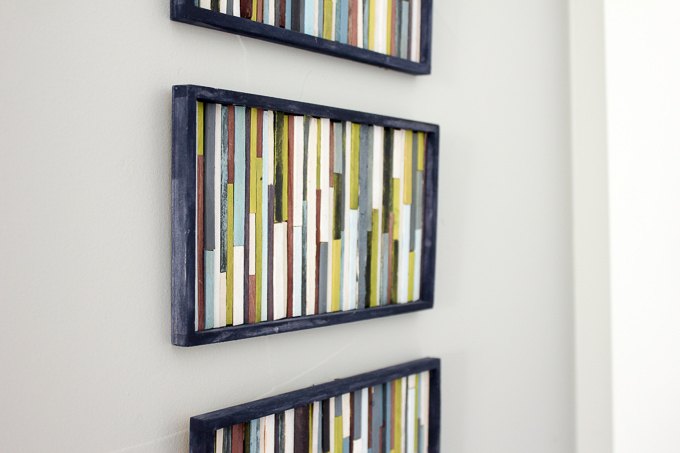 coffee stirrer diy wall art