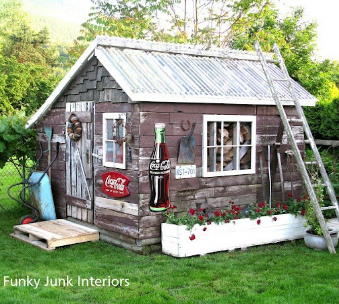 s 11 sheds to show your handy husband this summer, outdoor furniture, outdoor living, This Dreamy Lumber Hut