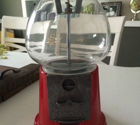 painted gumball machine with unexpected candy, crafts, repurposing upcycling