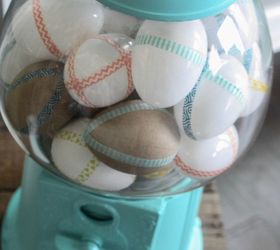 painted gumball machine with unexpected candy, crafts, repurposing upcycling