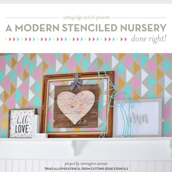a modern stenciled nursery done right, bedroom ideas, diy, how to, painting, wall decor