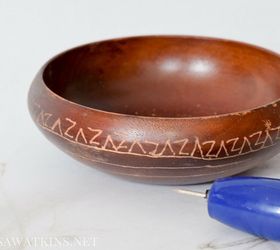 diy tribal key bowl from thrifted bowl, crafts