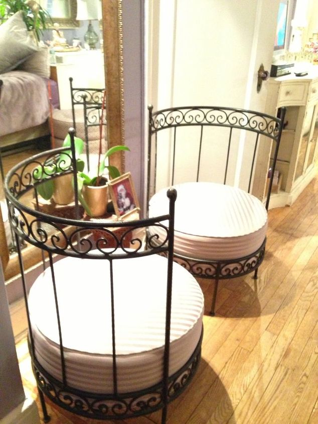 i want to lighten these black iron moroccan chairs