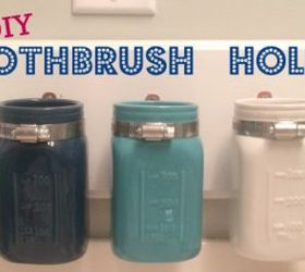 diy mason jar toothbrush holder, craft rooms, mason jars, organizing, small bathroom ideas
